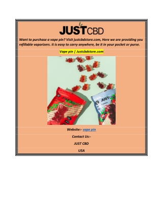 Vape pin  Justcbdstore.com