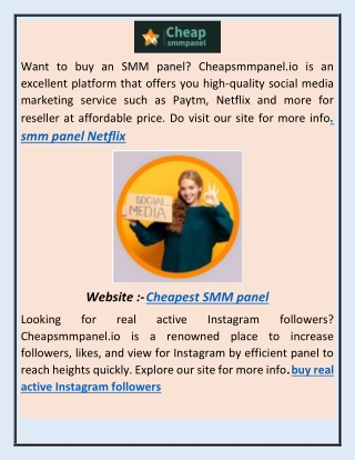 Cheapest SMM panel drfgd