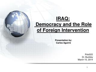 IRAQ: Democracy and the Role of Foreign Intervention