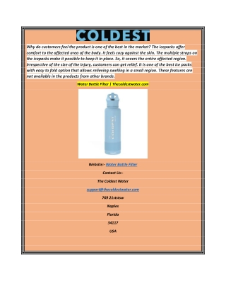 Water Bottle Filter  Thecoldestwater.com