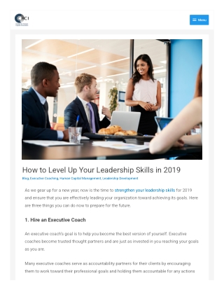 How to Level Up Your Leadership Skills in 2019