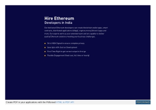 Hire Ethereum Developers in India - Save Upto 60% Cost