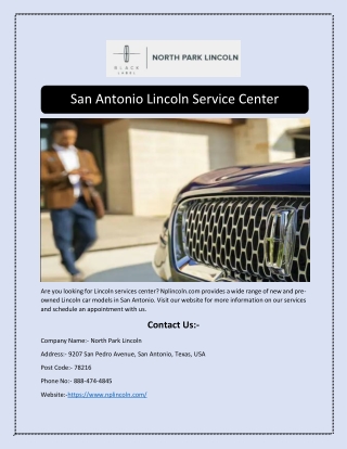 San Antonio Lincoln Service Center