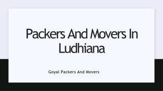 Packers And Movers In Ludhiana
