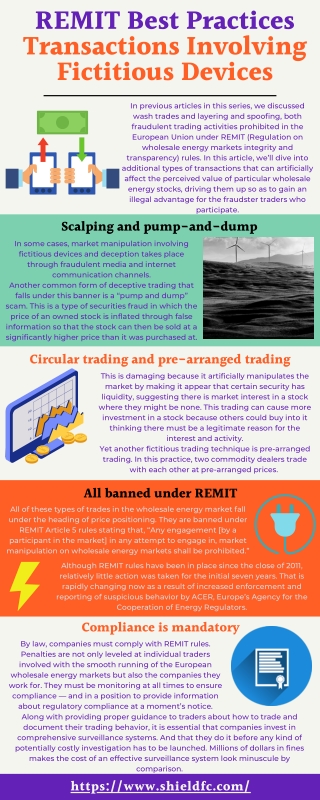 Transactions Involving Fictitious Devices or Deception : REMIT