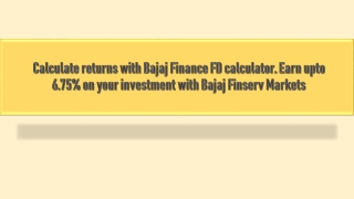 FD calculator