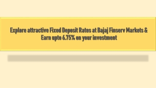 Bajaj finance fixed deposit rates