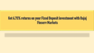Fixed deposit in Bajaj Finance