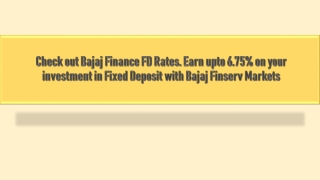 FD Bajaj Finance