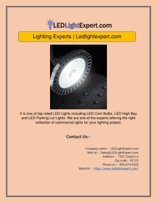 Lighting Experts | Ledlightexpert.com