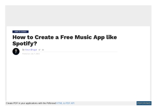 How to Create a Free Music App like Spotify?