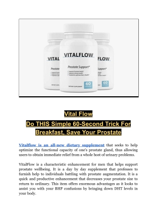 Vital Flow - Save Your Prostate
