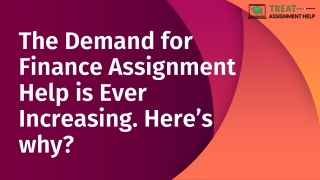 The Demand for Finance Assignment Help is Ever Increasing. Here’s why?