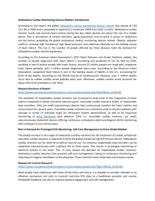 Ambulatory Cardiac Monitoring Devices Industry Report