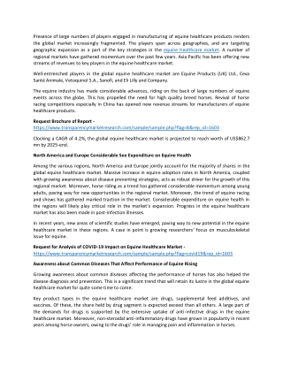 Equine Healthcare Industry Will Generate New Growth Opportunities By 2025