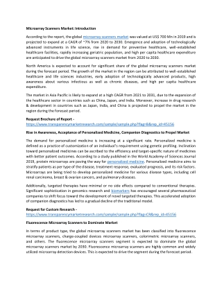 Microarray Scanners Industry: Competitive Analysis and Business Strategy