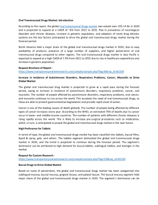 Top 10 Major Players in Oral Transmucosal Drugs