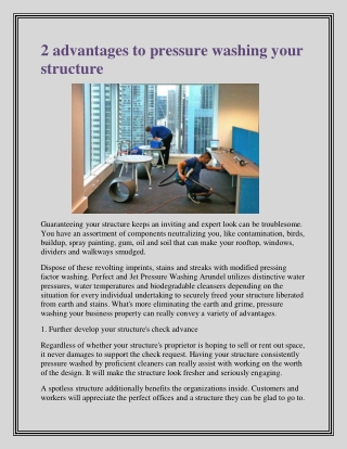 2 advantages to pressure washing your structure