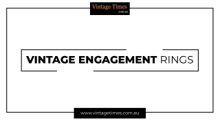 Vintage Engagement Ring - Vintage Times
