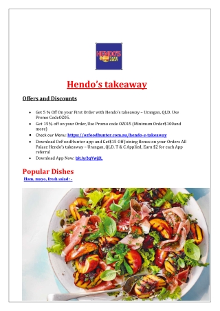5% Off - Hendo’s Fish and chips takeaway Urangan Menu QLD