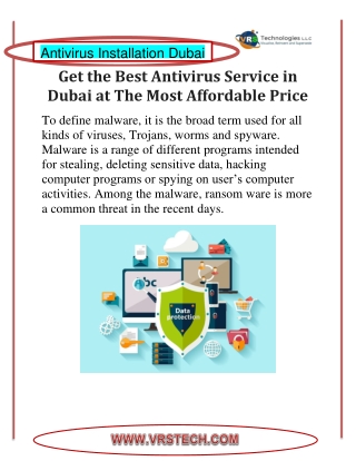 Get the Top Antivirus Installation Dubai at Affordable Prices