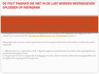 Instagram Klantenservice Nederland krijg de online hulp