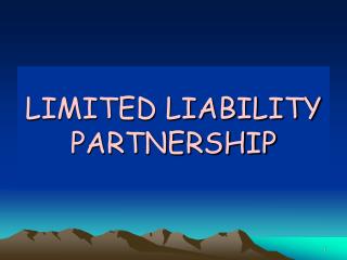 LIMITED LIABILITY PARTNERSHIP