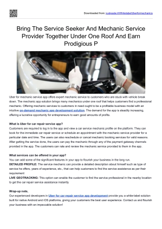 whitelabel uber for mechanics