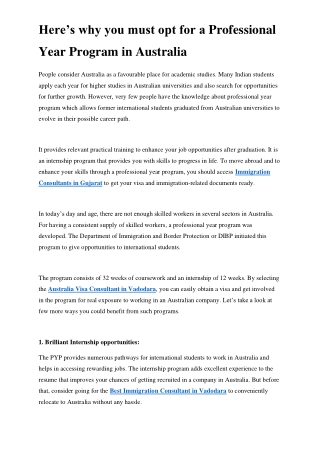 Blog 5 - Benefits of studying Professional year program in Australia-converted