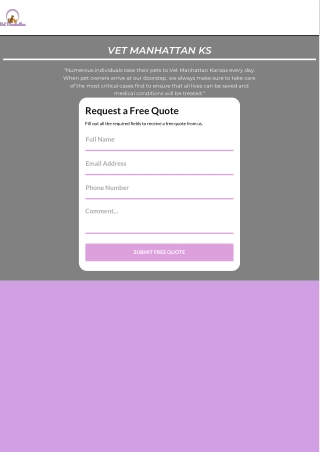 Vet Clinic Manhattan Kansas PDF