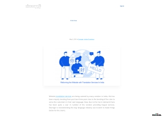 Reforming the Website with Translation Services In India
