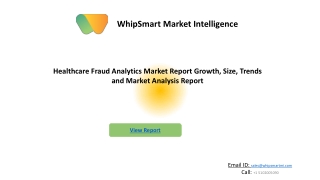 Healthcare Fraud Analytics Market Report Growth, Size, Trends and Market Analysi
