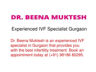 Experienced IVF Specialist Gurgaon