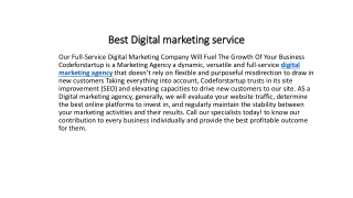 Best Digital marketing service