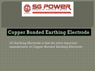 Buy Copper Bonded Earthing Electrode