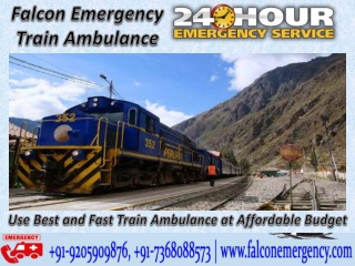 Use Falcon Emergency Train Ambulance in Patna and Varanasi for Serious Patient Transportation