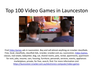 Top 100 Video Games in Launceston