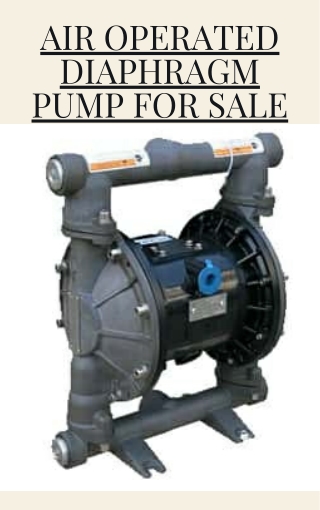 Air Operated Diaphragm Pump For Sale
