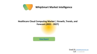 Healthcare Cloud Computing Market | Growth, Trends, and Forecast (2021 - 2027)
