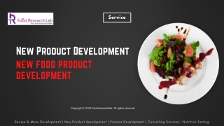 Food & Beverages Product Development Services in India, UK