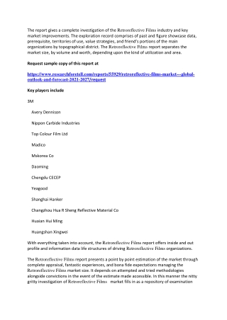 Retroreflective Films Market