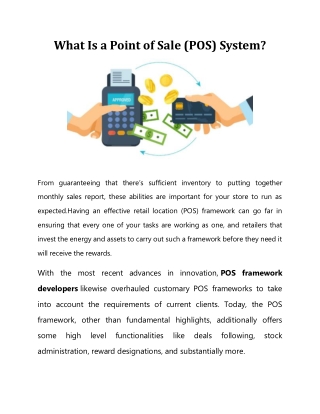 What Is a Point of Sale (POS)System