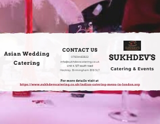 Best Asian Wedding Catering In London