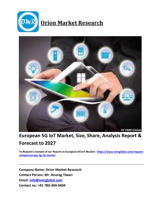 European 5G IoT Market Trends, Size, Competitive Analysis and Forecast 2021-2027