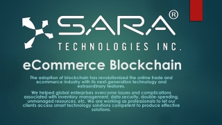 eCommerce Blockchain Development