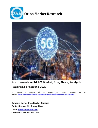 North American 5G IoT Market Trends, Size, Competitive Analysis and Forecast 202
