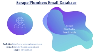 Scrape Plumbers Email Database