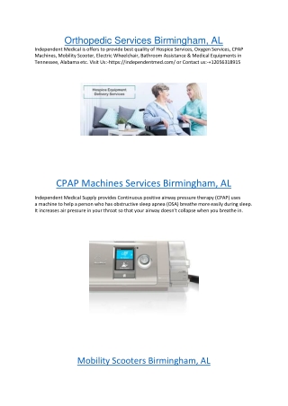 Orthopedic Services Birmingham, AL