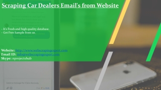 Scraping Car Dealers Email's from Website