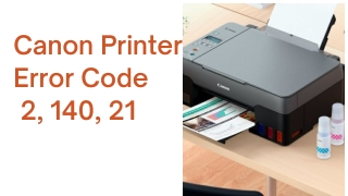 Canon Printer Error Code 2 140 21